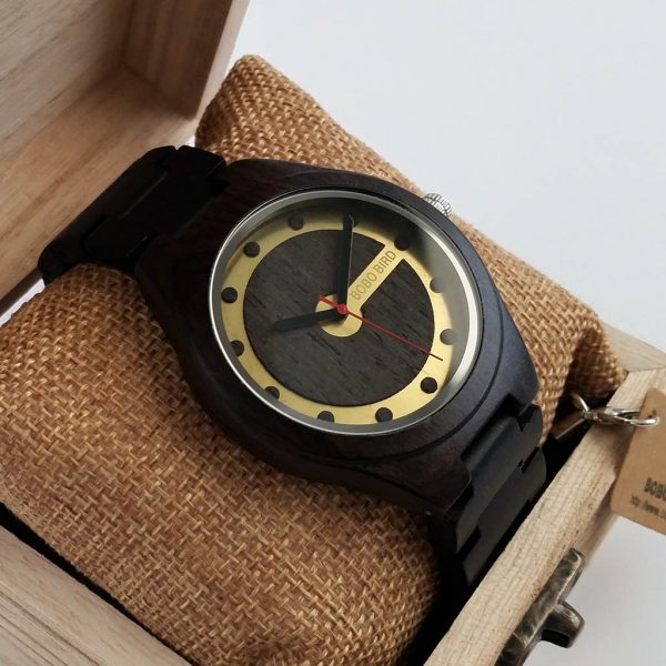 Drevené hodinky RETRO BLACK