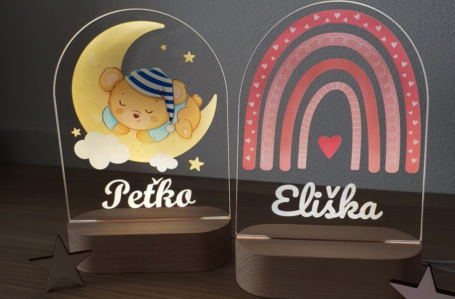 Detské nočné lampy s vlastným menom
