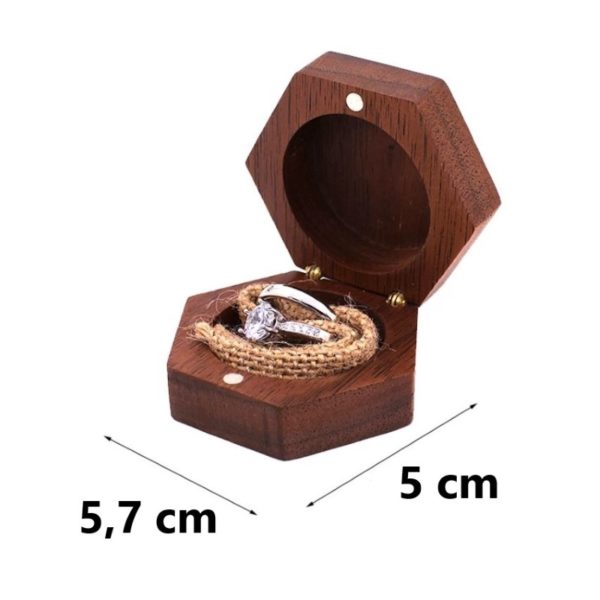 Drevená krabička Hexa orech
