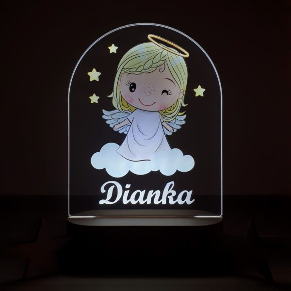 Detská nočná lampa s vlastným menom Anjelka I.