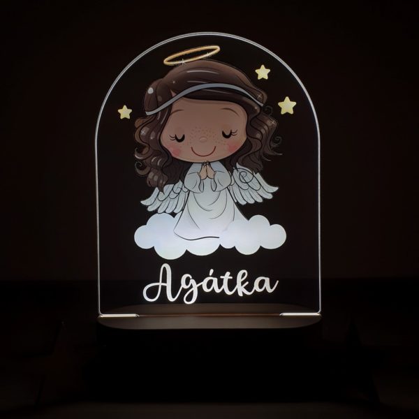 Detská nočná lampa s vlastným menom Anjelka II.