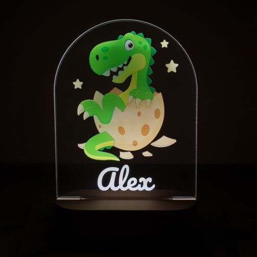 Detská nočná lampa s vlastným menom Dino I.