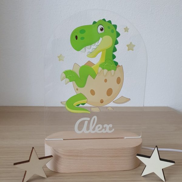 Detská nočná lampa s vlastným menom Dino I.