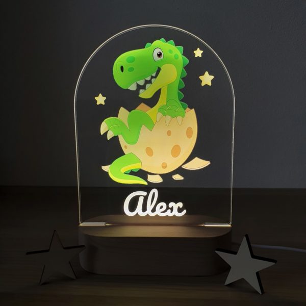 Detská nočná lampa s vlastným menom Dino I.