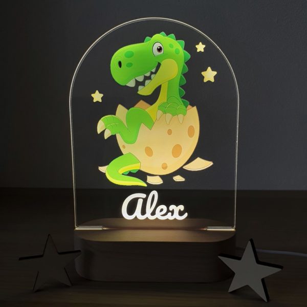 Detská nočná lampa s vlastným menom Dino I.
