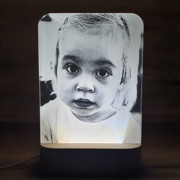 LED lampa s vlastnou fotografiou