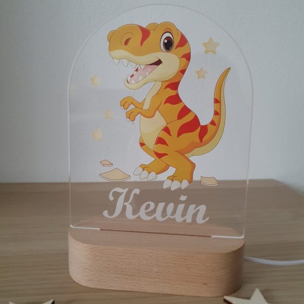 Detská nočná lampa s vlastným menom Dino II.