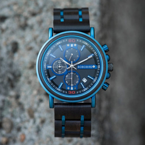 Drevené hodinky DISTRICT BLUE