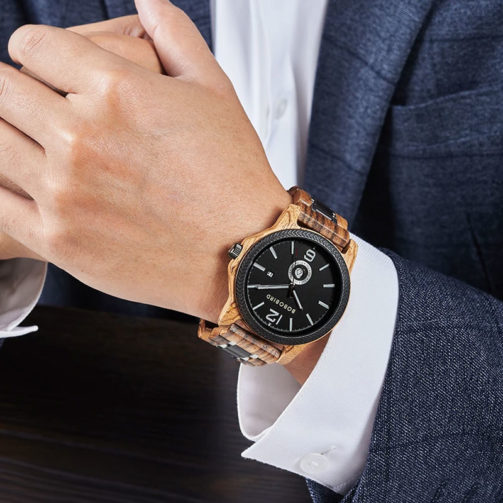 Drevené hodinky FUTURE BLACK