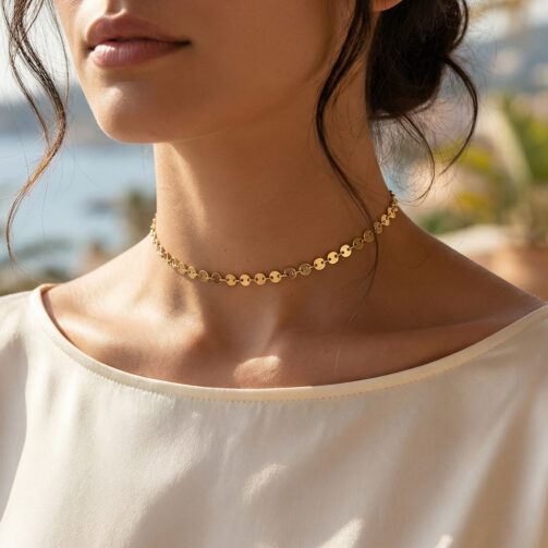 Choker náhrdelník AURA z chirurgickej ocele – jemný minimalistický náhrdelník